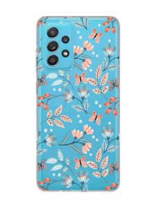 Прозорий чохол на Samsung Galaxy A52 :: Квітковий фон (принт 370)