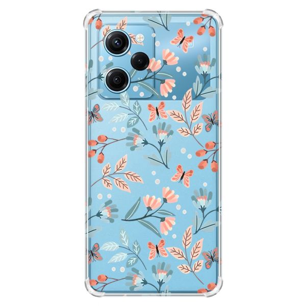 Чохол з потовщеними кутами на Xiaomi Redmi Note 12 Pro Speed 5G :: Квітковий фон (принт 370)