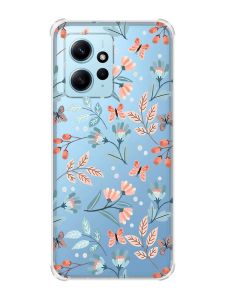 Чохол з потовщеними кутами на Xiaomi Redmi Note 12 4G :: Квітковий фон (принт 370)