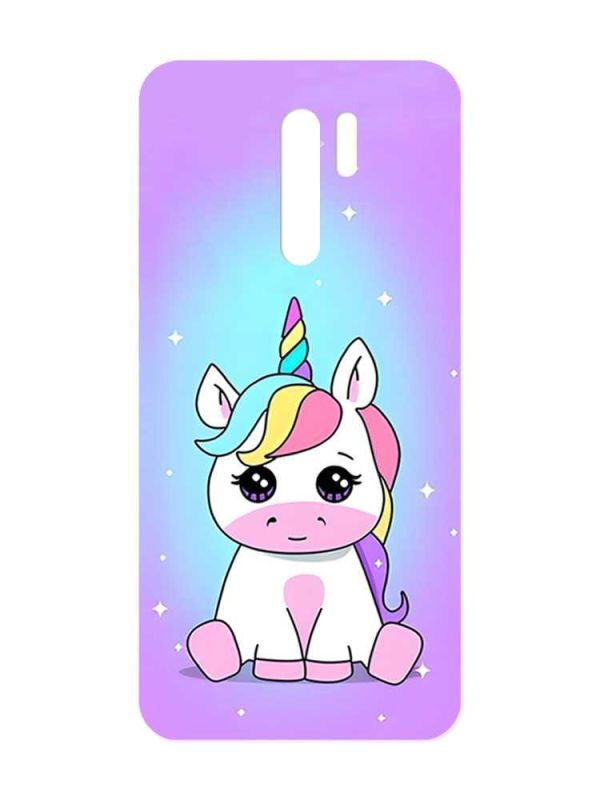Матовий чохол з чорними боками на Xiaomi Redmi 9 :: Єдиноріг (принт 103)