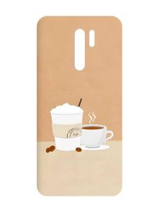 Матовий чохол з чорними боками на Xiaomi Redmi 9 :: Кава (принт 108)