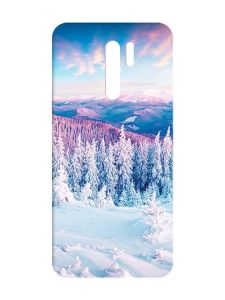 Матовий чохол з чорними боками на Xiaomi Redmi 9 :: Зимові гори (принт 163)