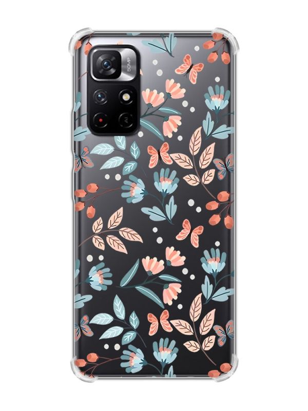 Чохол з потовщеними кутами на Xiaomi Redmi Note 11 5G :: Квітковий фон (принт 370)