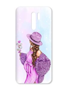 Матовий чохол з чорними боками на Xiaomi Redmi 9 :: В очікуванні дівчинки (принт 223)