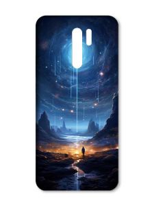 Матовий чохол з чорними боками на Xiaomi Redmi 9 :: Космос (принт 244)