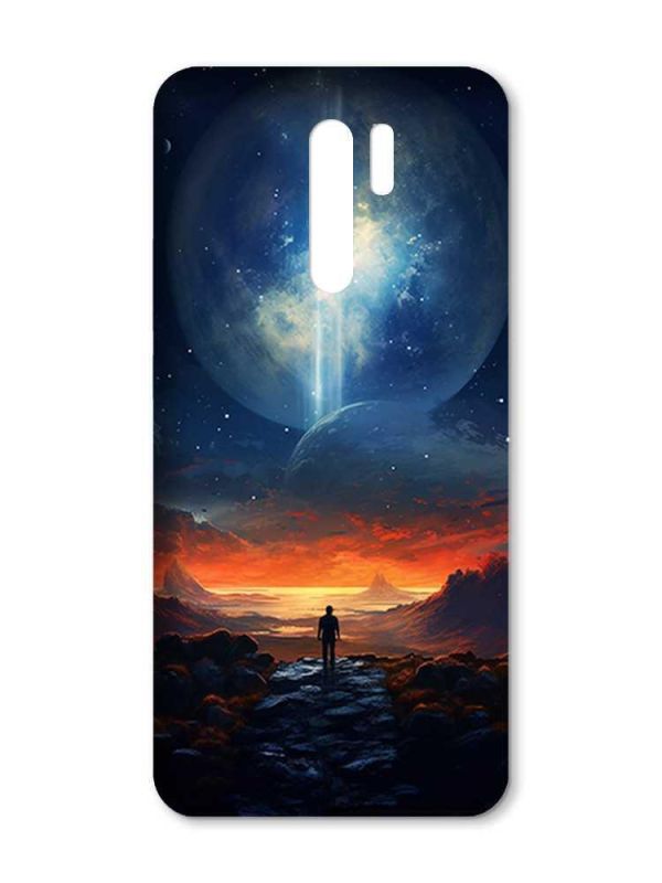 Матовий чохол з чорними боками на Xiaomi Redmi 9 :: Космос (принт 247)