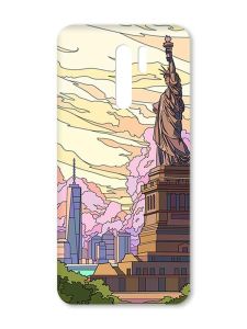 Матовий чохол з чорними боками на Xiaomi Redmi 9 :: Статуя Свободи (принт 331)