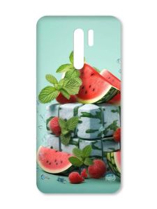 Матовий чохол з чорними боками на Xiaomi Redmi 9 :: Кавунова свіжість (принт 338)