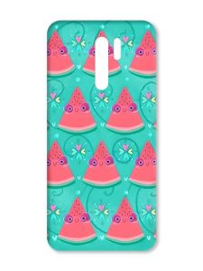 Матовий чохол з чорними боками на Xiaomi Redmi 9 :: Веселі кавунчики (принт 348)