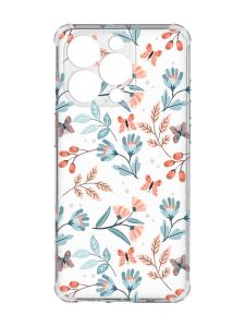 Чохол із потовщеними кутами на iPhone 15 Pro :: Квітковий фон (принт 370)