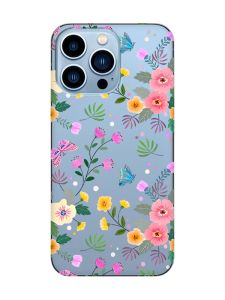 Прозорий чохол на Apple iPhone 13 Pro Max :: Квітковий фон (принт 369)