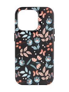 Матовий чорний чохол на Apple iPhone 14 Pro Max :: Квітковий фон (принт 370)