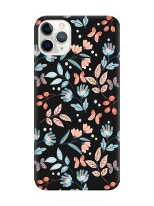 Матовий чорний чохол на iPhone 11 Pro Max (6.5) :: Квітковий фон (принт 370)