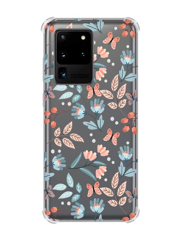 Чохол з потовщеними кутами на Samsung Galaxy S20 Ultra :: Квітковий фон (принт 370)