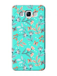 Матовий бірюзовий чохол на Samsung Galaxy J7(2016) J710 :: Квітковий фон (принт 370)