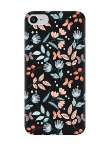 Матовий чорний чохол на iPhone 7 / 8 :: Квітковий фон (принт 370)