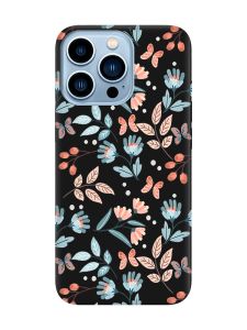 Матовий чорний чохол на Apple iPhone 13 Pro Max :: Квітковий фон (принт 370)