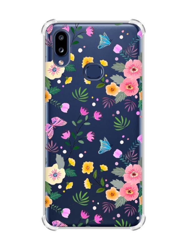 Чохол з потовщеними кутами на Samsung Galaxy A10s (A107) :: Квітковий фон (принт 369)