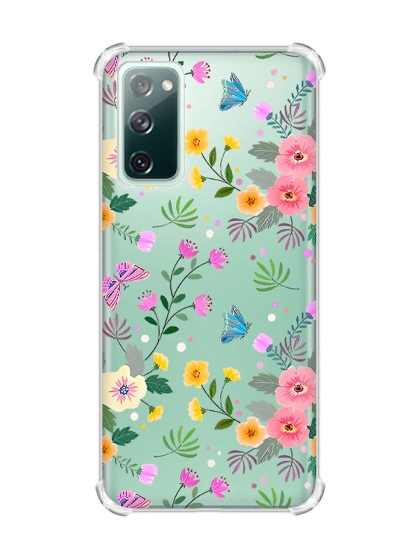 Чохол з потовщеними кутами на Samsung Galaxy S20 FE :: Квітковий фон (принт 369)