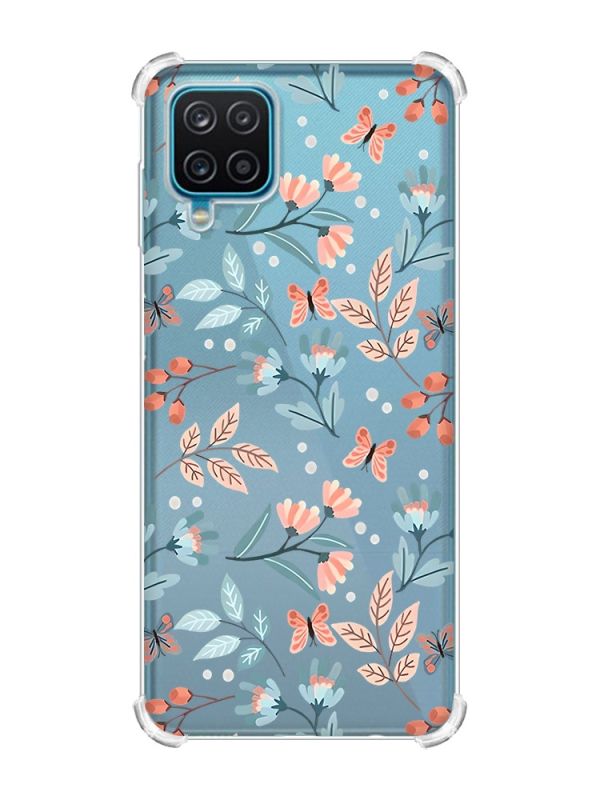 Чохол з потовщеними кутами на Samsung A12 4G :: Квітковий фон (принт 370)