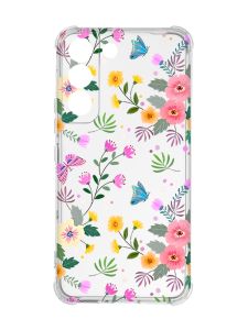 Чохол із потовщеними кутами на Samsung Galaxy S22 :: Квітковий фон (принт 369)
