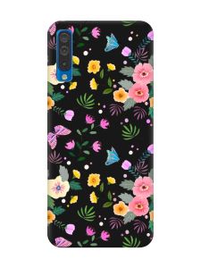 Матовий чорний чохол на Samsung Galaxy A50 (2019) A505/A30s :: Квітковий фон (принт 369)