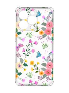 Чохол із потовщеними кутами на iPhone 15 Pro Max :: Квітковий фон (принт 369)