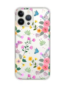 Чохол із потовщеними кутами на iPhone 14 Pro Max :: Квітковий фон (принт 369)