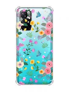 Чохол з потовщеними кутами на Xiaomi Redmi Note 11 4G :: Квітковий фон (принт 369)