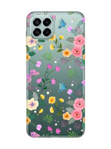 Прозорий чохол на Samsung Galaxy M33 5G :: Квітковий фон (принт 369)