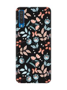 Матовий чорний чохол на Samsung Galaxy A50 (2019) A505/A30s :: Квітковий фон (принт 370)