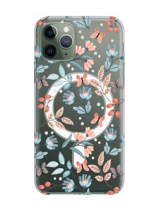 Магнітний чохол на iPhone 12/12 Pro із підтримкою MagSafe :: Квітковий фон (принт 370)