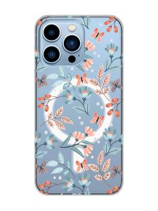 Магнітний чохол на iPhone 13 Pro Max із підтримкою MagSafe :: Квітковий фон (принт 370)