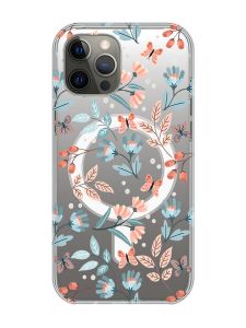 Магнітний чохол на iPhone 12 Pro Max із підтримкою MagSafe :: Квітковий фон (принт 370)