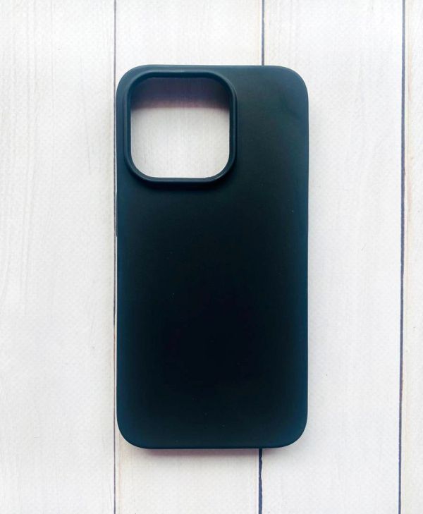 Матовий силіконовий чохол на iPhone 15 Pro Чорний