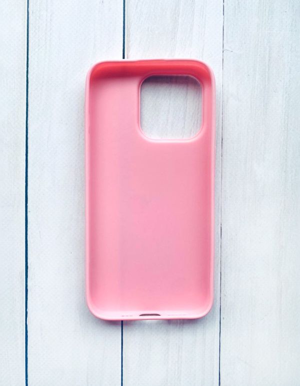 Матовий силіконовий чохол на iPhone 15 Pro Рожевий