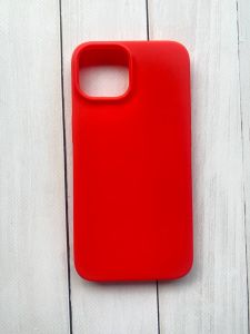 Матовий силіконовий чохол на iPhone 15 Червоний