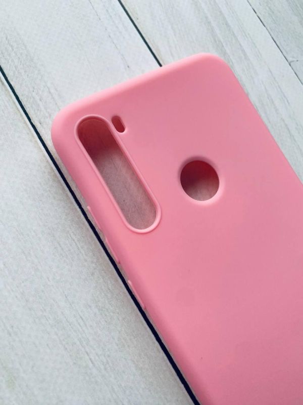 Силіконовий матовий чохол на Xiaomi Redmi Note 8T Рожевий