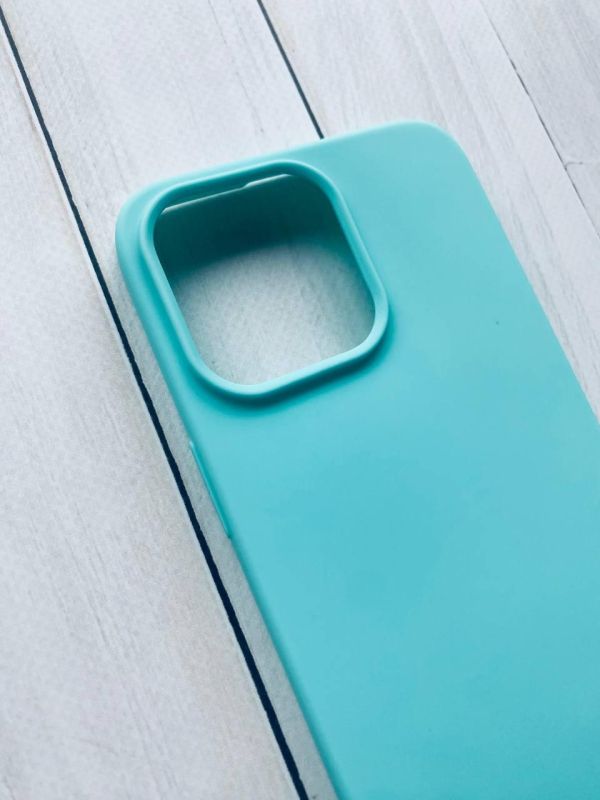 Матовий силіконовий чохол на iPhone 15 Pro Max Бірюзовий