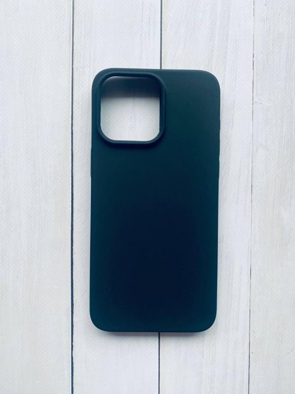 Матовий силіконовий чохол на iPhone 15 Pro Max Чорний