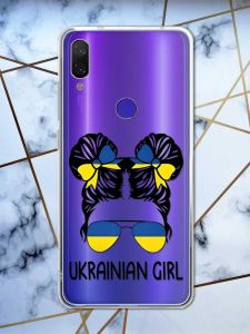 Прозорий чохол на Xiaomi Redmi Note 7/7 Pro :: Українська дівчина /принт 113/