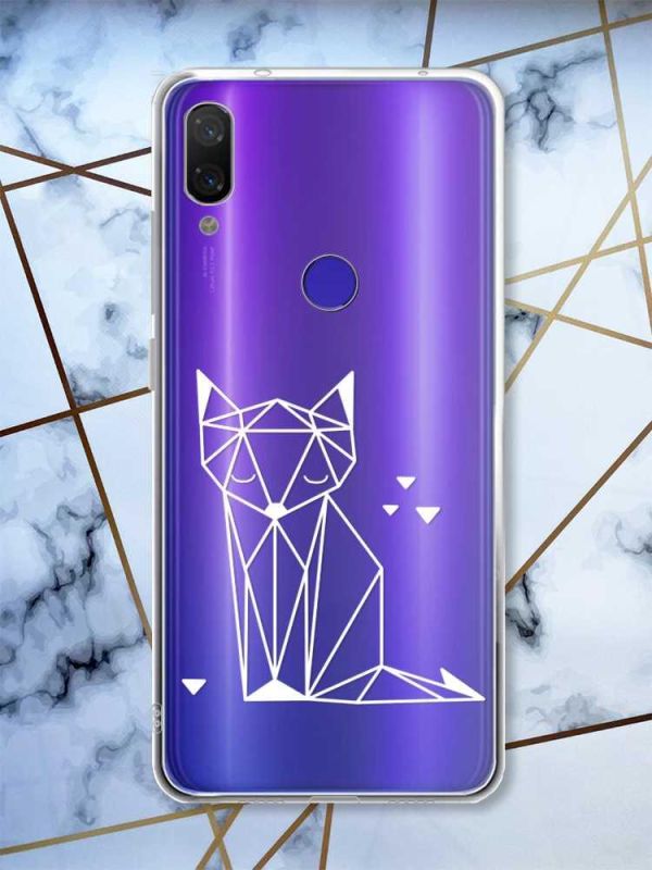 Прозорий чохол на Xiaomi Redmi Note 7/7 Pro Лисиця /принт 127/