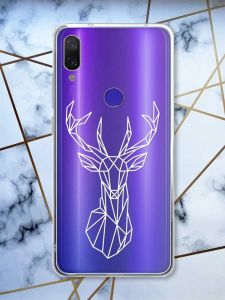 Прозорий чохол на Xiaomi Redmi Note 7/7 Pro :: Олень /принт 129/