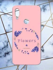 Матовий чохол з рожевими боками на Xiaomi Redmi Note 7/7 Pro :: Лавандовий віночок /принт 19/