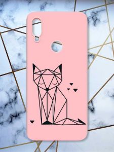 Матовий чохол з рожевими боками на Xiaomi Redmi Note 7/7 Pro :: Лисиця /принт 126/