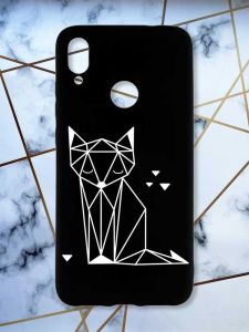 Матовий чохол з чорними боками на Xiaomi Redmi Note 7/7 Pro :: Лисиця /принт 127/