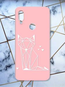 Матовий чохол з рожевими боками на Xiaomi Redmi Note 7/7 Pro :: Лисиця /принт 127/