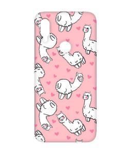 Матовий чохол з рожевими боками на Xiaomi Redmi Note 7/7 Pro :: Лами /принт 95/