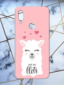 Матовий чохол з рожевими боками на Xiaomi Redmi Note 7/7 Pro :: Лама /принт 94/