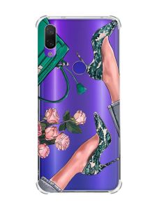 Чохол з потовщеними кутами на Xiaomi Redmi Note 7/7 Pro :: Туфельки і квіти /принт 225/